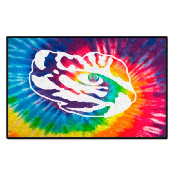 LSU Tigers Tie Dye Starter Mat Accent Rug 19in. x 30in 1 scaled
