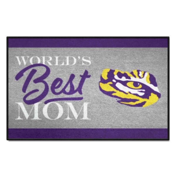 LSU Tigers Worlds Best Mom Starter Mat Accent Rug 19in. x 30in 1 scaled