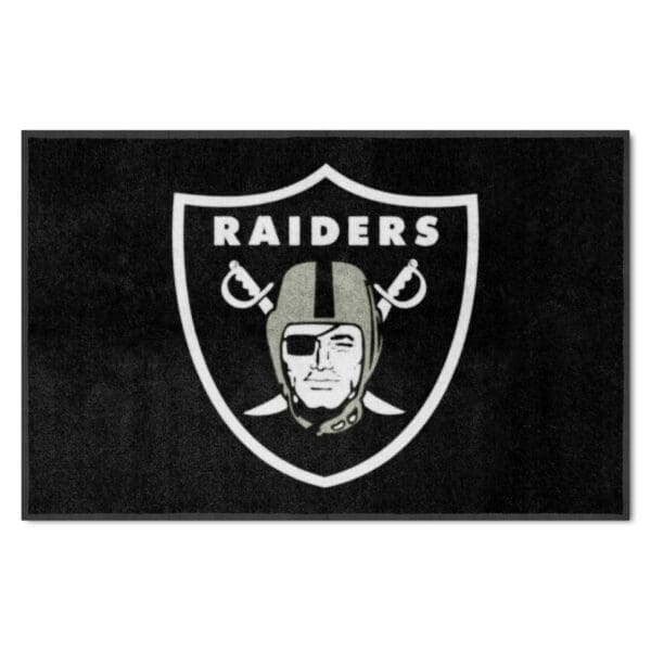 Las Vegas Raiders 4X6 High Traffic Mat with Durable Rubber Backing Landscape Orientation 1 scaled