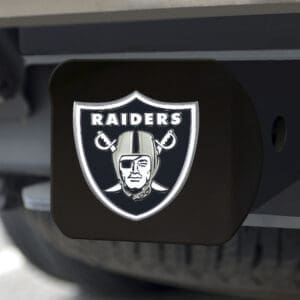 Las Vegas Raiders Black Metal Hitch Cover - 3D Color Emblem