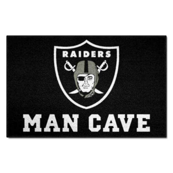 Las Vegas Raiders Man Cave Starter Mat Accent Rug 19in. x 30in 1 scaled
