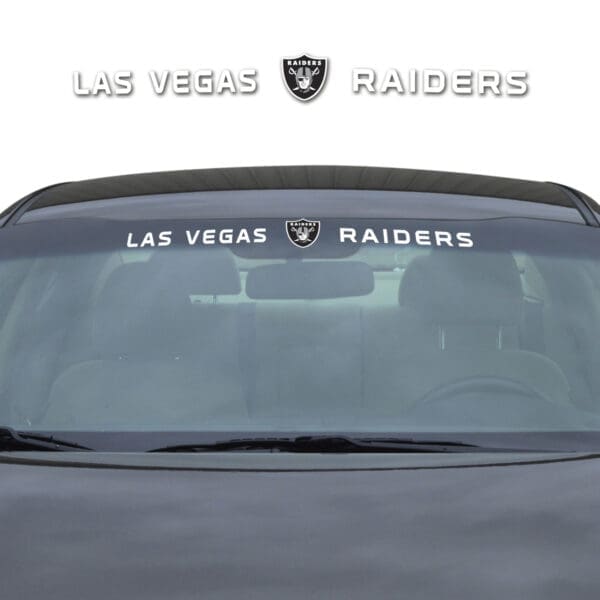 Las Vegas Raiders Sun Stripe Windshield Decal 3.25 in. x 34 in 1