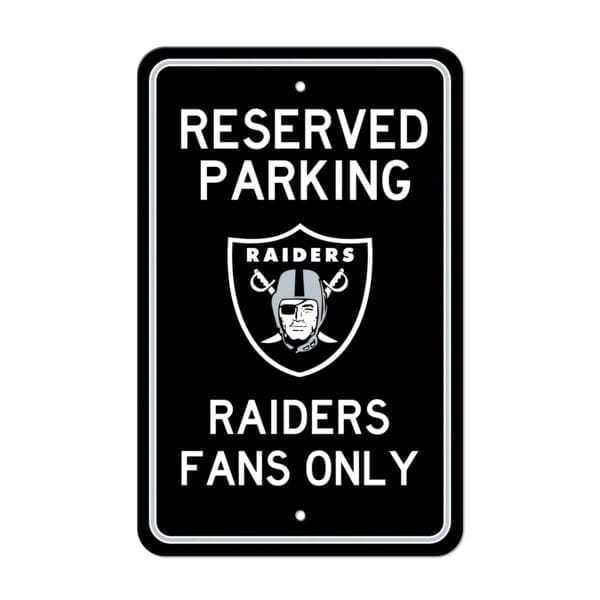 Las Vegas Raiders Team Color Reserved Parking Sign Decor 18in. X 11.5in. Lightweight 1 scaled