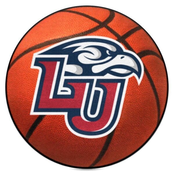 Liberty Flames Basketball Rug 27in. Diameter 1 scaled