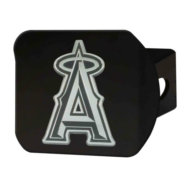 Los Angeles Angels Black Metal Hitch Cover with Metal Chrome 3D Emblem 1