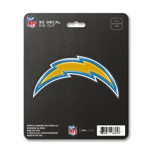 Los Angeles Chargers 3D Decal Sticker 1