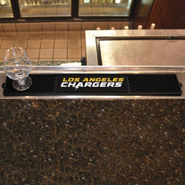 Los Angeles Chargers Bar Drink Mat - 3.25in. x 24in.