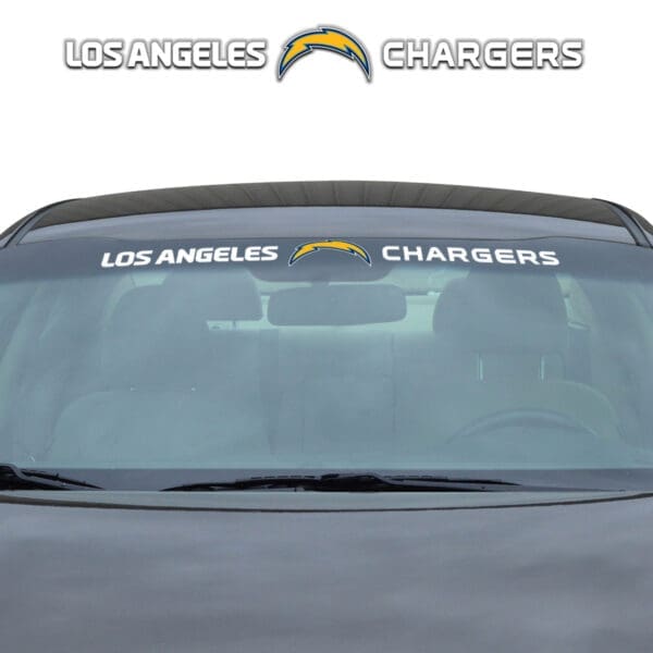 Los Angeles Chargers Sun Stripe Windshield Decal 3.25 in. x 34 in 1