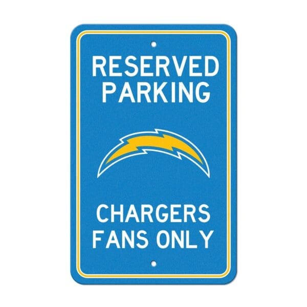 Los Angeles Chargers Team Color Reserved Parking Sign Decor 18in. X 11.5in. Lightweight 1 scaled