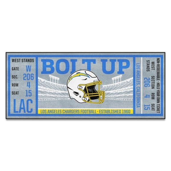 Los Angeles Chargers Ticket Runner Rug 30in. x 72in 1 scaled