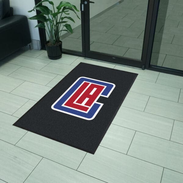 Los Angeles Clippers 3X5 High-Traffic Mat with Durable Rubber Backing - Portrait Orientation-9920