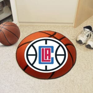 Los Angeles Clippers Basketball Rug - 27in. Diameter-10210