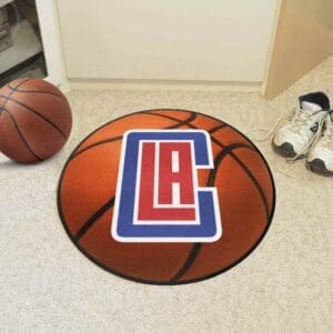 Los Angeles Clippers Basketball Rug - 27in. Diameter-36977