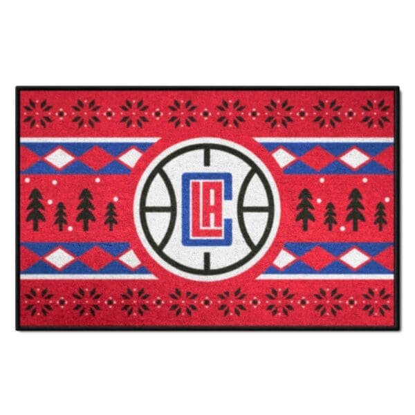 Los Angeles Clippers Holiday Sweater Starter Mat Accent Rug 19in. x 30in. 26827 1 scaled