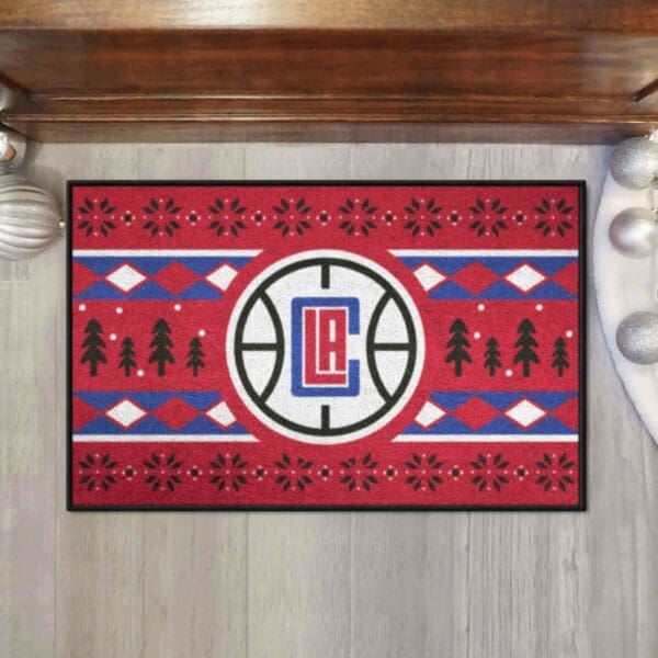 Los Angeles Clippers Holiday Sweater Starter Mat Accent Rug - 19in. x 30in.-26827