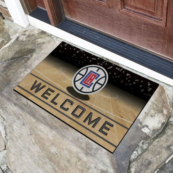 Los Angeles Clippers Rubber Door Mat - 18in. x 30in.-21952