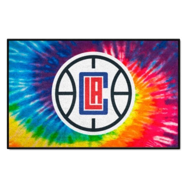 Los Angeles Clippers Tie Dye Starter Mat Accent Rug 19in. x 30in. 34391 1 scaled