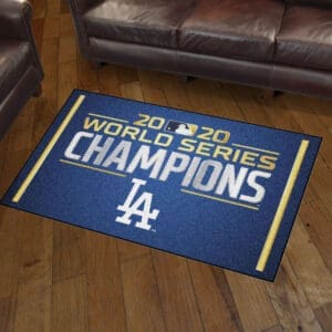 Los Angeles Dodgers 2020 MLB World Series Champions 3ft. x 5ft. Plush Area Rug
