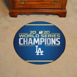Los Angeles Dodgers 2020 MLB World Series Champions Baseball Rug - 27in. Diameter