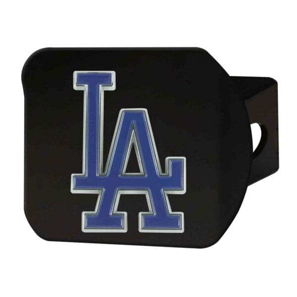 Los Angeles Dodgers Black Metal Hitch Cover 3D Color Emblem 1