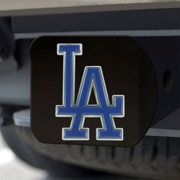 Los Angeles Dodgers Black Metal Hitch Cover - 3D Color Emblem