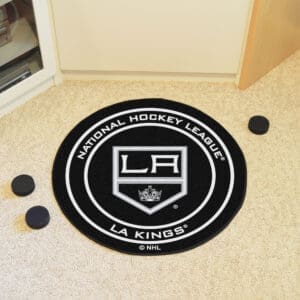 Los Angeles Kings Hockey Puck Rug - 27in. Diameter-10649