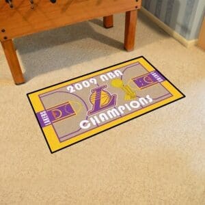 Los Angeles Lakers 2009 NBA Champions Court Runner Rug - 24in. x 44in.-10366