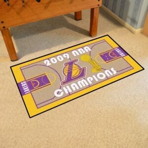 Los Angeles Lakers 2009 NBA Champions Large Court Runner Rug - 30in. x 54in.-10367
