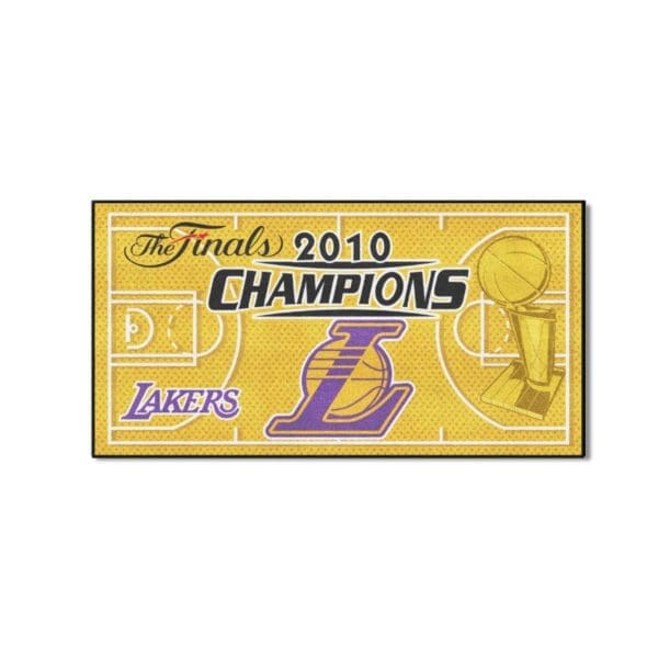 Los Angeles Lakers 2010 NBA Champions Court Runner Rug 24in. x 44in. 11755 1 scaled