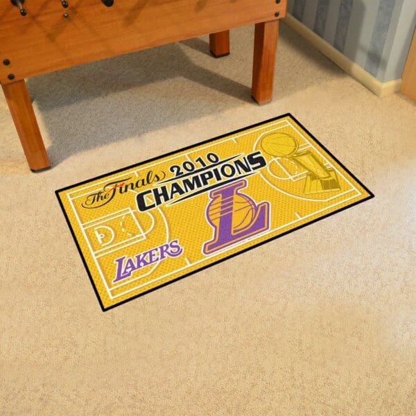 Los Angeles Lakers 2010 NBA Champions Court Runner Rug - 24in. x 44in.-11755