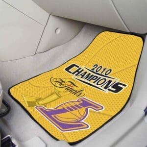 Los Angeles Lakers 2010 NBA Champions Front Carpet Car Mat Set - 2 Pieces-11757