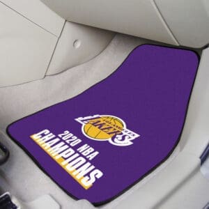 Los Angeles Lakers 2020 NBA Champions Front Carpet Car Mat Set - 2 Pieces-27040