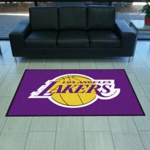 Los Angeles Lakers 4X6 High-Traffic Mat with Durable Rubber Backing - Landscape Orientation-9923