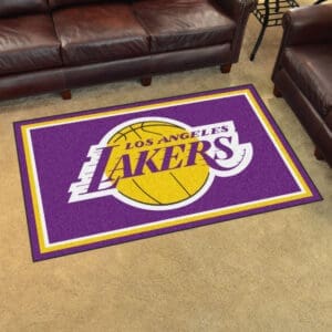 Los Angeles Lakers 4ft. x 6ft. Plush Area Rug-20431