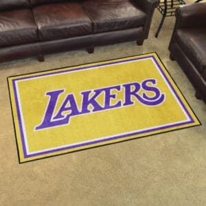 Los Angeles Lakers 4ft. x 6ft. Plush Area Rug-36982