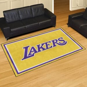 Los Angeles Lakers 5ft. x 8 ft. Plush Area Rug-36983