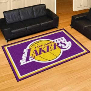 Los Angeles Lakers 5ft. x 8 ft. Plush Area Rug-9299