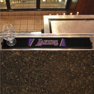 Los Angeles Lakers Bar Drink Mat - 3.25in. x 24in.-14048