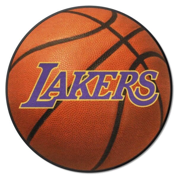 Los Angeles Lakers Basketball Rug 27in. Diameter 36986 1 scaled