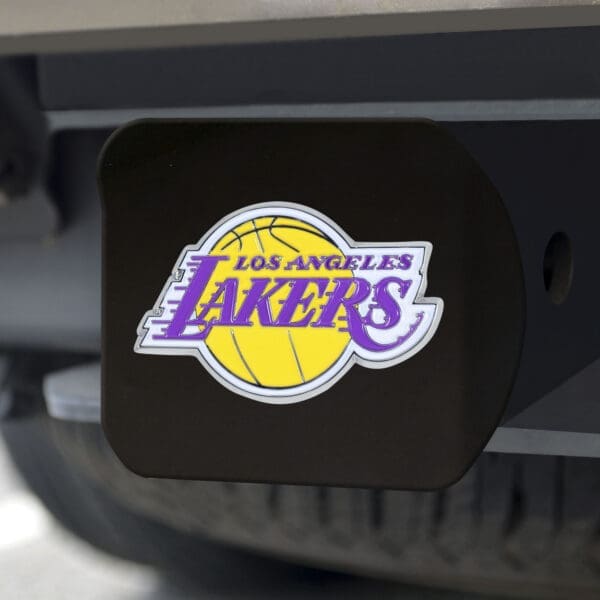 Los Angeles Lakers Black Metal Hitch Cover - 3D Color Emblem-22734