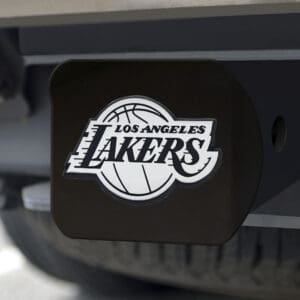 Los Angeles Lakers Black Metal Hitch Cover with Metal Chrome 3D Emblem-21013