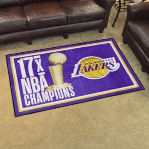 Los Angeles Lakers Dynasty 4ft. x 6ft. Plush Area Rug-35104