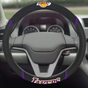Los Angeles Lakers Embroidered Steering Wheel Cover-14795