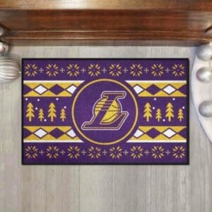 Los Angeles Lakers Holiday Sweater Starter Mat Accent Rug - 19in. x 30in.-26828