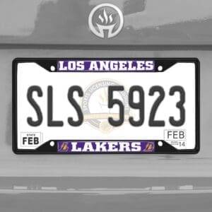 Los Angeles Lakers Metal License Plate Frame Black Finish-31333