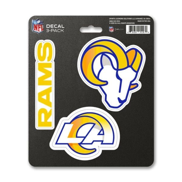 Los Angeles Rams 3 Piece Decal Sticker Set 1