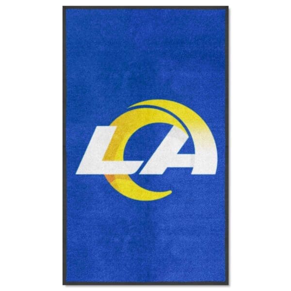 Los Angeles Rams 3X5 High Traffic Mat with Durable Rubber Backing Portrait Orientation 1 scaled