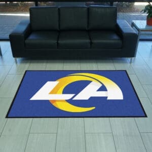 Los Angeles Rams 4X6 High-Traffic Mat with Durable Rubber Backing - Landscape Orientation