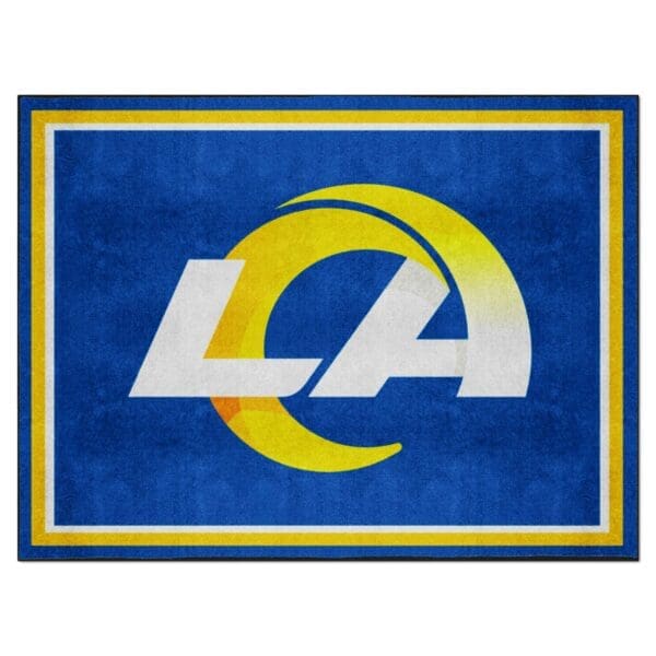 Los Angeles Rams 8ft. x 10 ft. Plush Area Rug 1 scaled