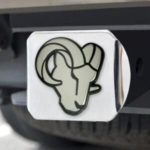 Los Angeles Rams Chrome Metal Hitch Cover with Chrome Metal 3D Emblem